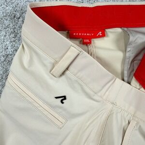 REDVANLY Golf Shorts Mens XXL Beige Performance Stretch Flat Front Casual